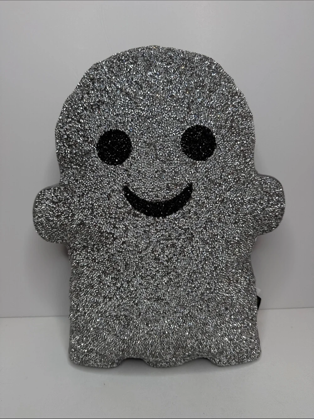 Sparkles ghost shaped rhinestone pillow